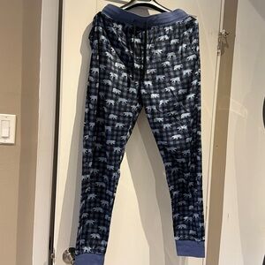 Blue/black Polar Bear Design Pyjama Pants